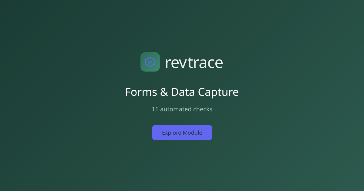 Forms & Data Capture | RevTrace